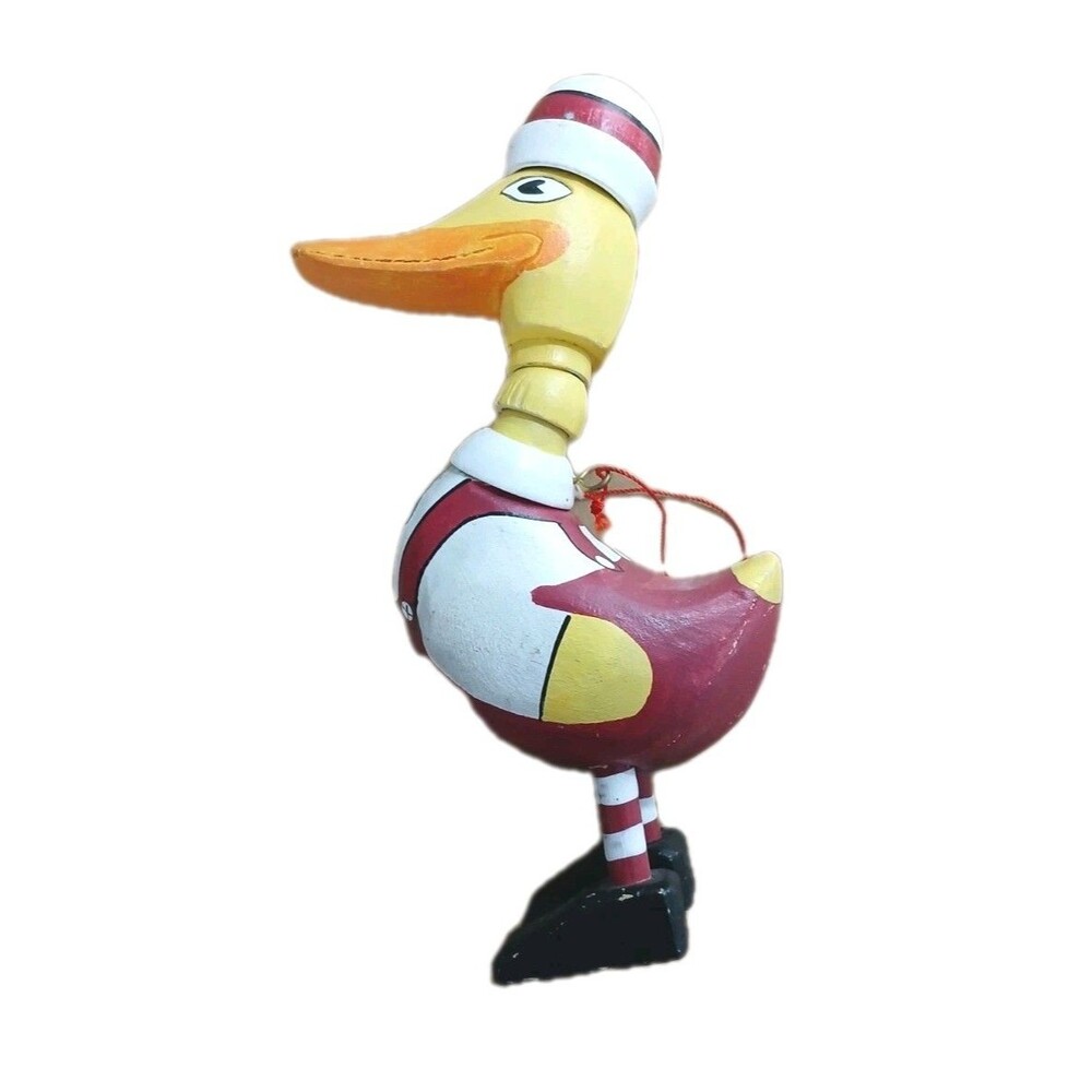 Vintage Wooden Duck Midwest Cannon Christmas Ornament